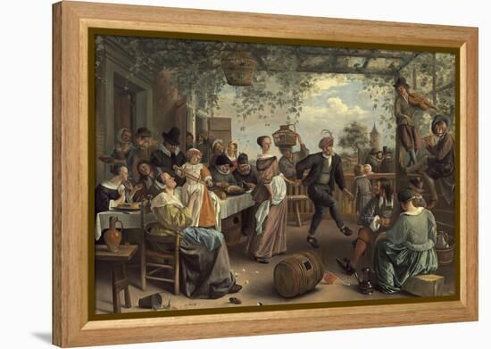 The Dancing Couple, 1663-Jan Havicksz. Steen-Framed Premier Image Canvas