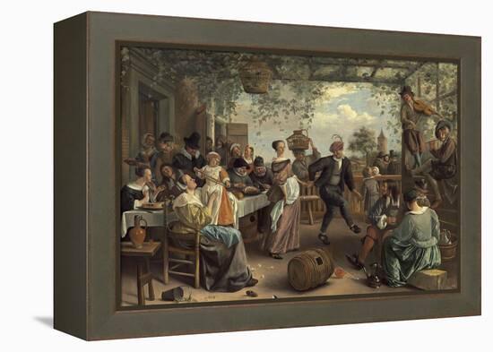 The Dancing Couple, 1663-Jan Havicksz. Steen-Framed Premier Image Canvas