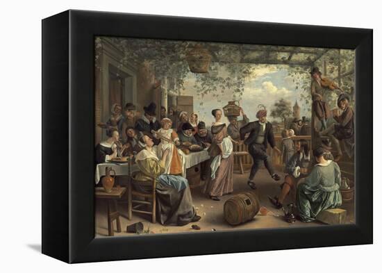 The Dancing Couple, 1663-Jan Havicksz. Steen-Framed Premier Image Canvas