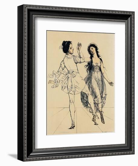 The Dancing Couple Maria and Salvatore Viganò, Ca 1797-Johann Gottfried Schadow-Framed Giclee Print