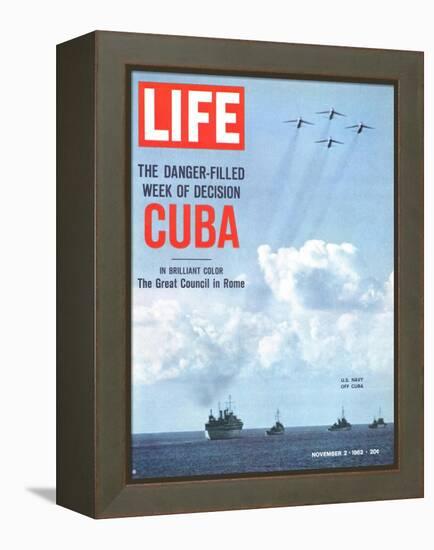 The Danger Filled Week of Decision: Cuba, US Navy Ships and Planes Off Cuba, November 2, 1962-Robert W. Kelley-Framed Premier Image Canvas