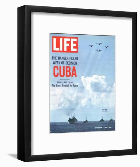 The Danger Filled Week of Decision: Cuba, US Navy Ships and Planes Off Cuba, November 2, 1962-Robert W. Kelley-Framed Photographic Print