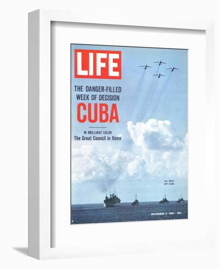 The Danger Filled Week of Decision: Cuba, US Navy Ships and Planes Off Cuba, November 2, 1962-Robert W. Kelley-Framed Photographic Print