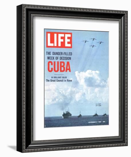 The Danger Filled Week of Decision: Cuba, US Navy Ships and Planes Off Cuba, November 2, 1962-Robert W. Kelley-Framed Photographic Print