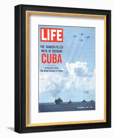 The Danger Filled Week of Decision: Cuba, US Navy Ships and Planes Off Cuba, November 2, 1962-Robert W. Kelley-Framed Photographic Print