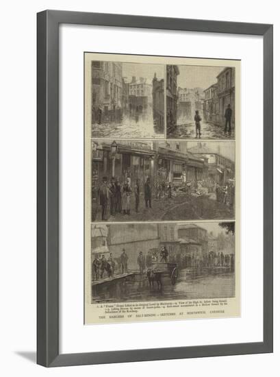 The Dangers of Salt-Mining, Sketches at Northwich, Cheshire-null-Framed Giclee Print