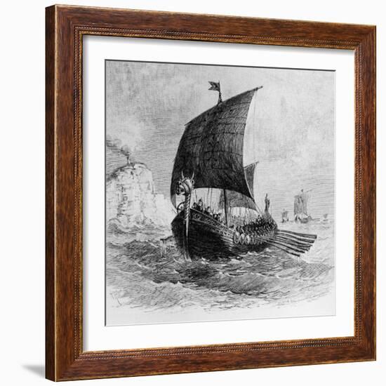 The Danish Ship Called the Raven, Viking Ship, Pre-800 AD-null-Framed Photographic Print