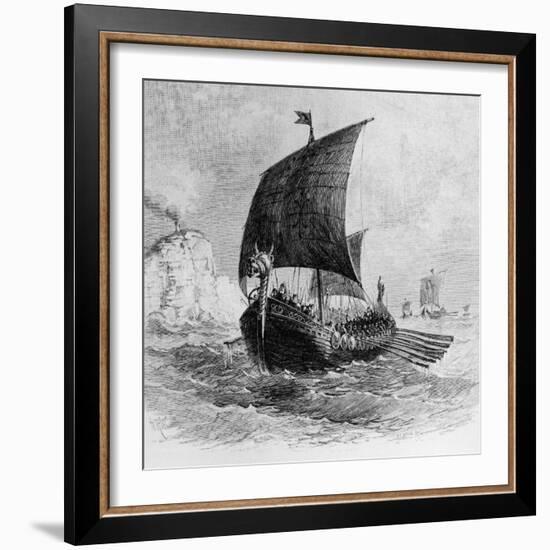 The Danish Ship Called the Raven, Viking Ship, Pre-800 AD-null-Framed Photographic Print