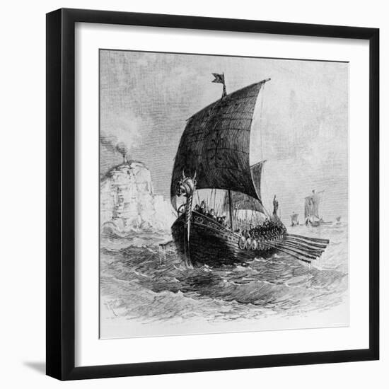 The Danish Ship Called the Raven, Viking Ship, Pre-800 AD-null-Framed Photographic Print