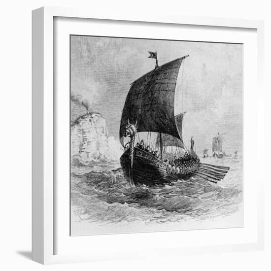 The Danish Ship Called the Raven, Viking Ship, Pre-800 AD-null-Framed Photographic Print