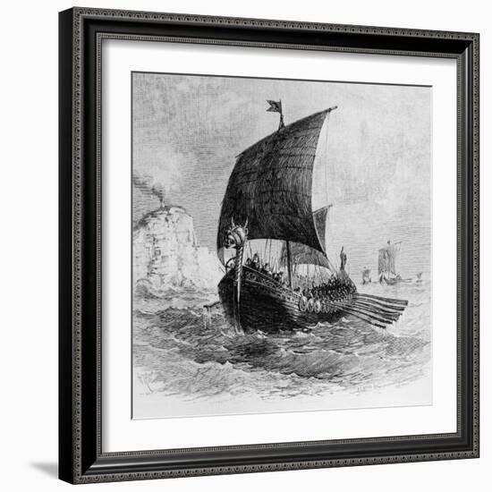 The Danish Ship Called the Raven, Viking Ship, Pre-800 AD-null-Framed Photographic Print