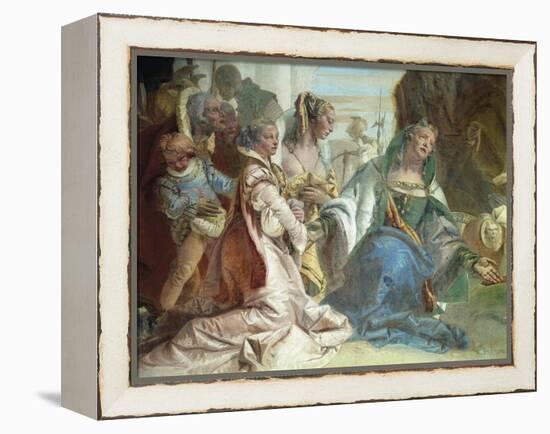 The Darius Family, Detail from Glories of Scipio Africanus and Alexander the Great, 1743-Giambattista Tiepolo-Framed Premier Image Canvas