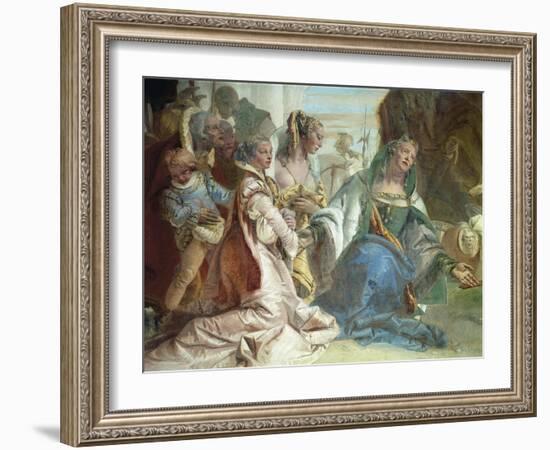 The Darius Family, Detail from Glories of Scipio Africanus and Alexander the Great, 1743-Giambattista Tiepolo-Framed Giclee Print