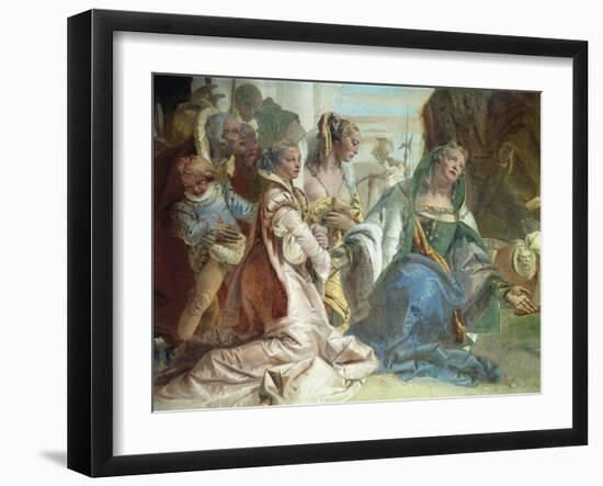 The Darius Family, Detail from Glories of Scipio Africanus and Alexander the Great, 1743-Giambattista Tiepolo-Framed Giclee Print