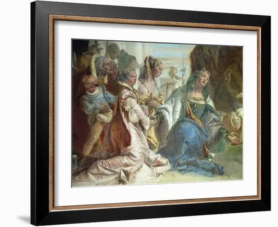 The Darius Family, Detail from Glories of Scipio Africanus and Alexander the Great, 1743-Giambattista Tiepolo-Framed Giclee Print