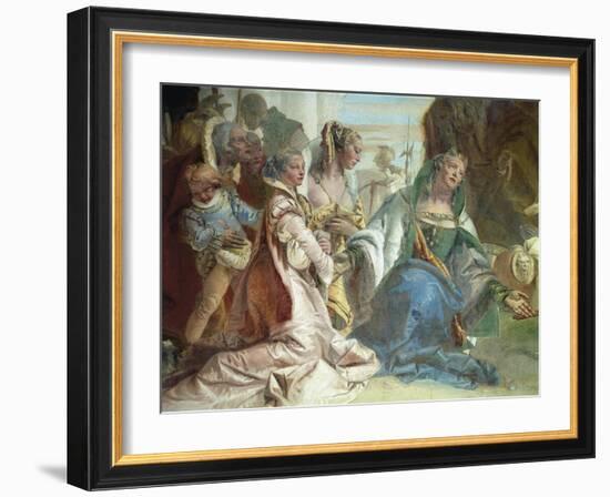 The Darius Family, Detail from Glories of Scipio Africanus and Alexander the Great, 1743-Giambattista Tiepolo-Framed Giclee Print