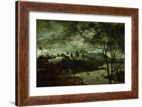 The Dark Day, Detail, from the Series The Seasons, 1565-Pieter Bruegel the Elder-Framed Giclee Print