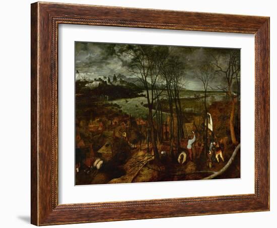 The Dark Day, from the Series The Seasons, 1565-Pieter Bruegel the Elder-Framed Giclee Print