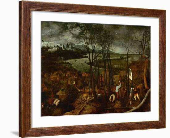 The Dark Day, from the Series The Seasons, 1565-Pieter Bruegel the Elder-Framed Giclee Print