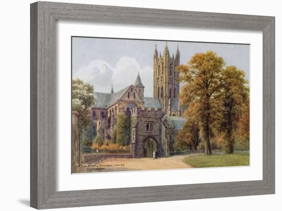 The Dark Entry and Cathedral, from N E, Canterbury-Alfred Robert Quinton-Framed Giclee Print