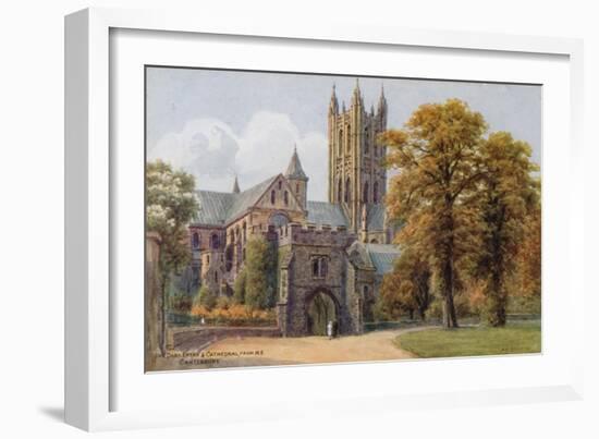 The Dark Entry and Cathedral, from N E, Canterbury-Alfred Robert Quinton-Framed Giclee Print