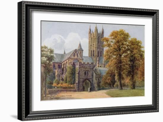 The Dark Entry and Cathedral, from N E, Canterbury-Alfred Robert Quinton-Framed Giclee Print