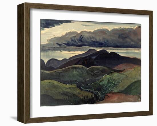 The Dark Mountains (Brecon Beacons)-James Dickson Innes-Framed Giclee Print