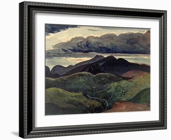 The Dark Mountains (Brecon Beacons)-James Dickson Innes-Framed Giclee Print