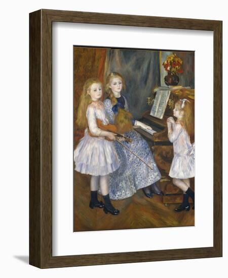 The Daughters of Catulle Mendes at the Piano, 1888-Pierre-Auguste Renoir-Framed Giclee Print