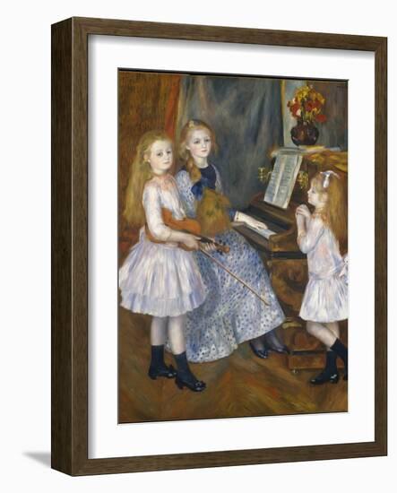 The Daughters of Catulle Mendes at the Piano, 1888-Pierre-Auguste Renoir-Framed Giclee Print