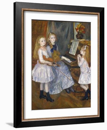 The Daughters of Catulle Mendes at the Piano, 1888-Pierre-Auguste Renoir-Framed Giclee Print