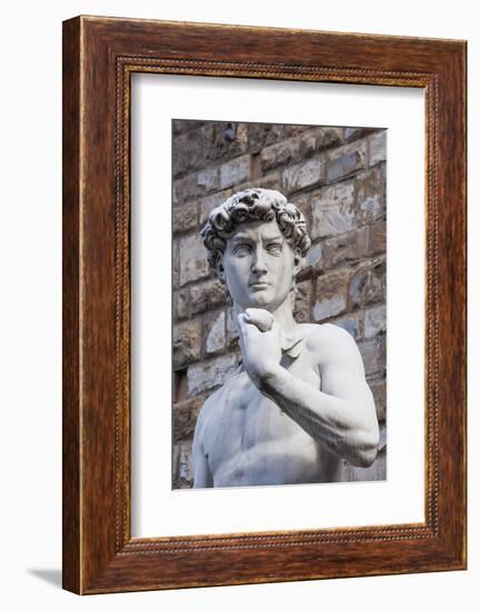 The David, by Michelangelo, Palazzo Vecchio-Nico Tondini-Framed Photographic Print