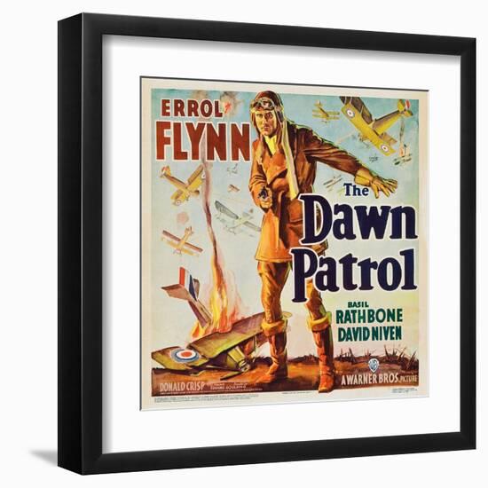 THE DAWN PATROL, Errol Flynn, 1938.-null-Framed Art Print