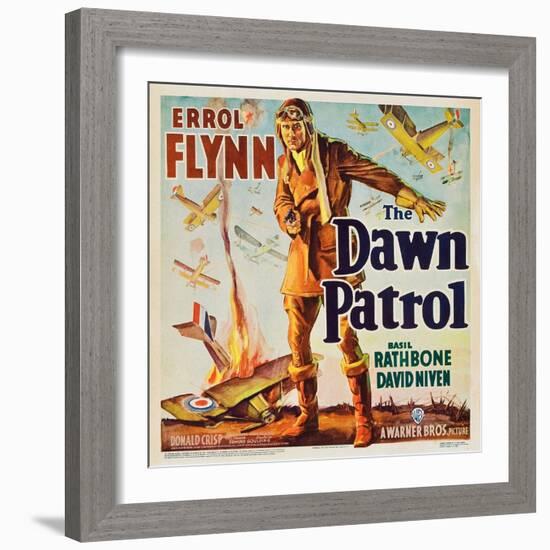 THE DAWN PATROL, Errol Flynn, 1938.-null-Framed Premium Giclee Print