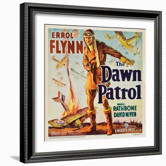 THE DAWN PATROL, Errol Flynn, 1938.-null-Framed Premium Giclee Print