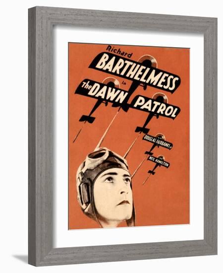 THE DAWN PATROL, Richard Barthelmess on poster art, 1930-null-Framed Art Print