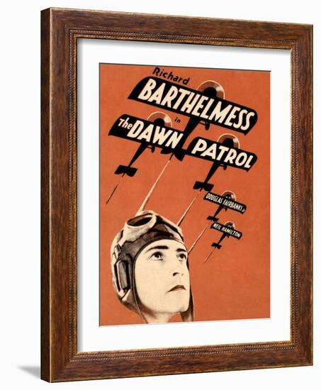 THE DAWN PATROL, Richard Barthelmess on poster art, 1930-null-Framed Art Print