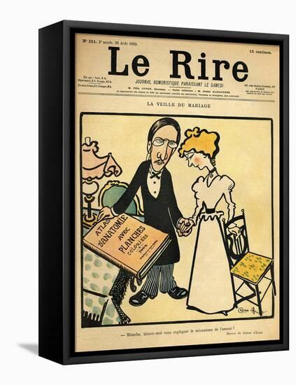 The Day before the Wedding, Cartoon from the Cover of 'Le Rire', 26th August 1899-Emmanuel Poire Caran D'ache-Framed Premier Image Canvas