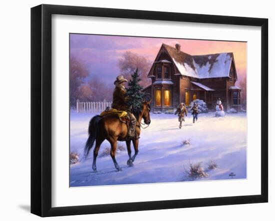 The Day Daddy Brought Home the Tree-Jack Sorenson-Framed Art Print