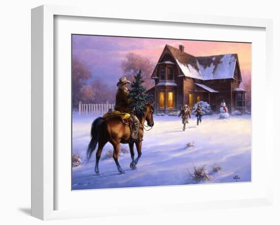 The Day Daddy Brought Home the Tree-Jack Sorenson-Framed Art Print