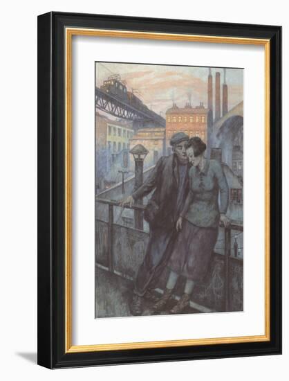 The Day Ends-Hans Baluschek-Framed Art Print