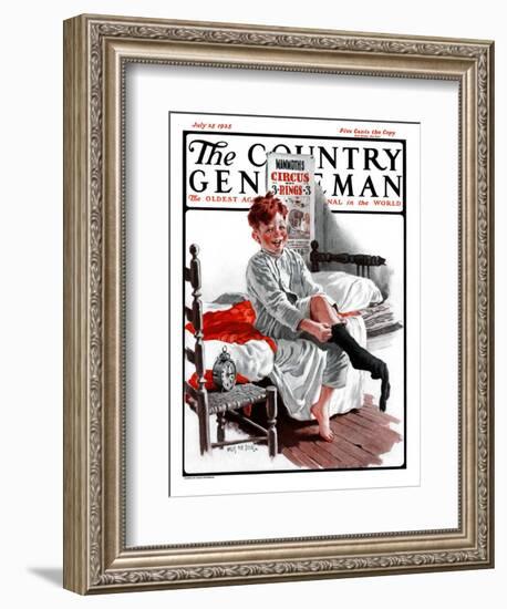 "The Day of the Circus," Country Gentleman Cover, July 25, 1925-Angus MacDonall-Framed Giclee Print