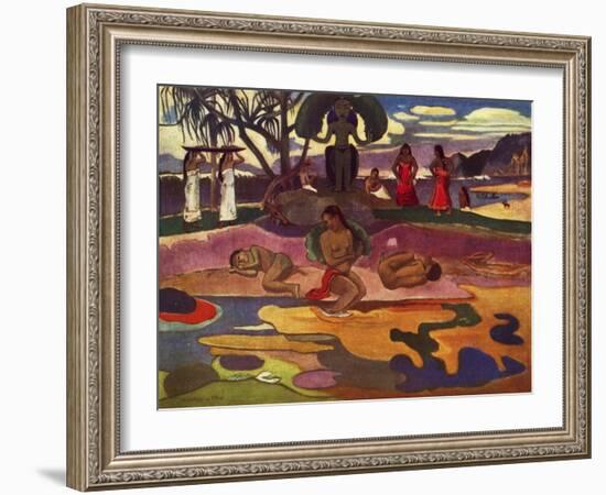 'The Day of the God (Mahana No Atua)', 1936-Paul Gauguin-Framed Giclee Print