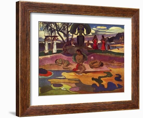 'The Day of the God (Mahana No Atua)', 1936-Paul Gauguin-Framed Giclee Print