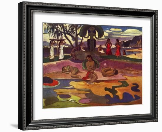 'The Day of the God (Mahana No Atua)', 1936-Paul Gauguin-Framed Giclee Print