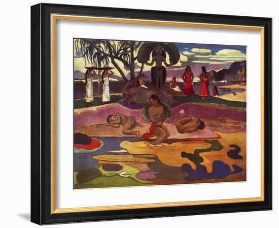 'The Day of the God (Mahana No Atua)', 1936-Paul Gauguin-Framed Giclee Print