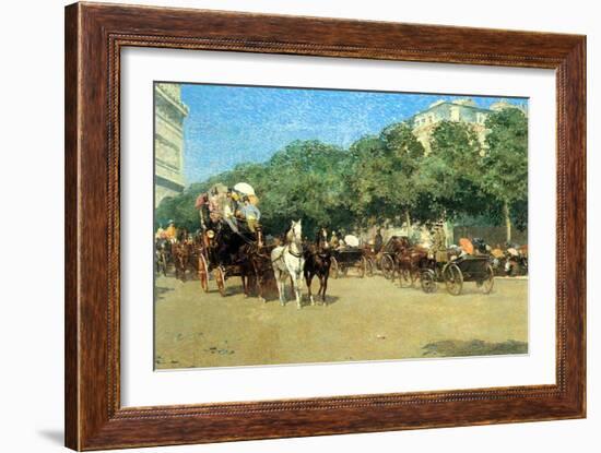 The Day of the Grand Prize [1]-Childe Hassam-Framed Art Print