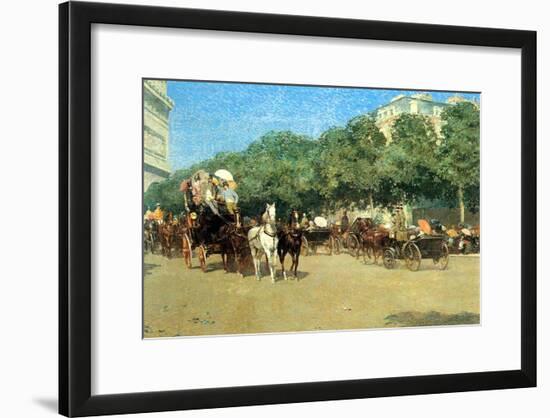 The Day of the Grand Prize [1]-Childe Hassam-Framed Art Print
