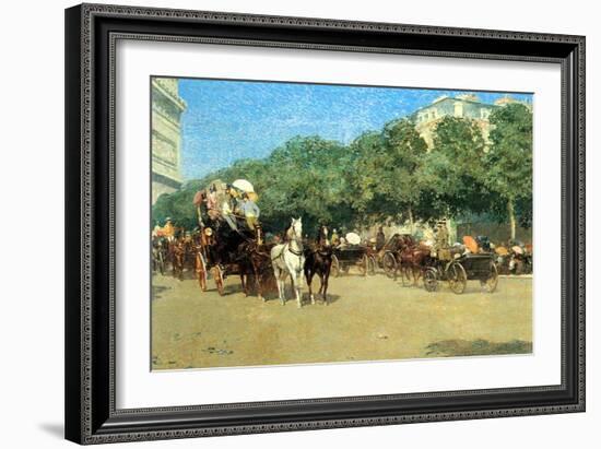 The Day of the Grand Prize [1]-Childe Hassam-Framed Art Print