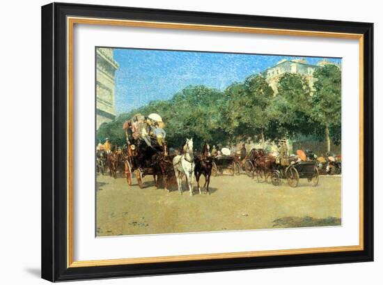 The Day of the Grand Prize [1]-Childe Hassam-Framed Art Print